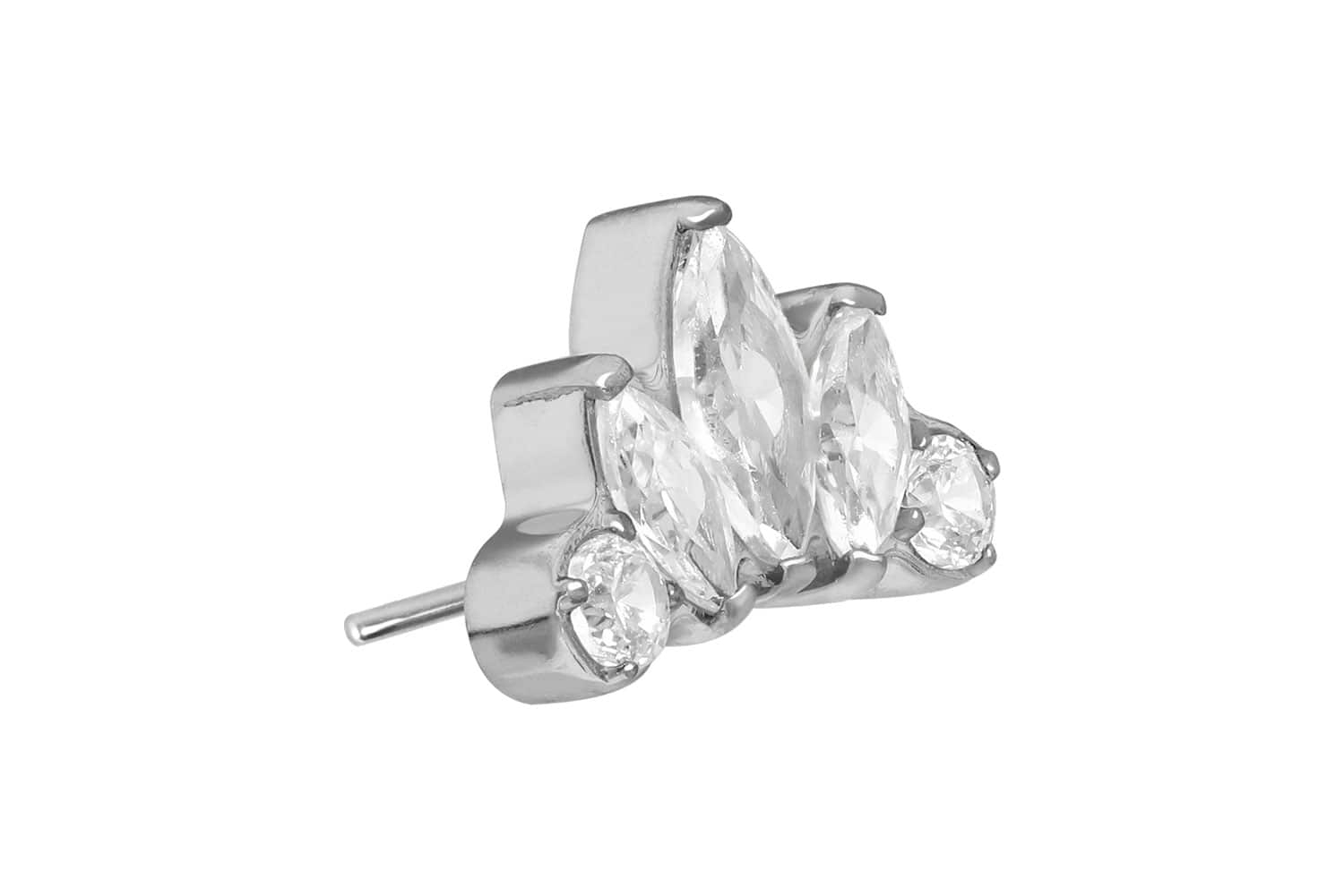 Titan Aufsatz mit Push Pin LOTUSBLÜTE von Piercingline